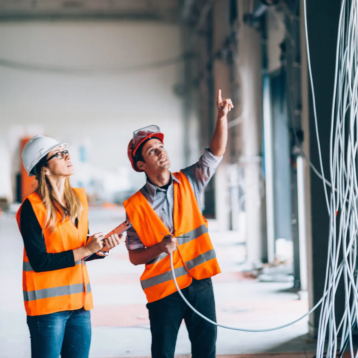 Workers at the heat shrink tubing production hall